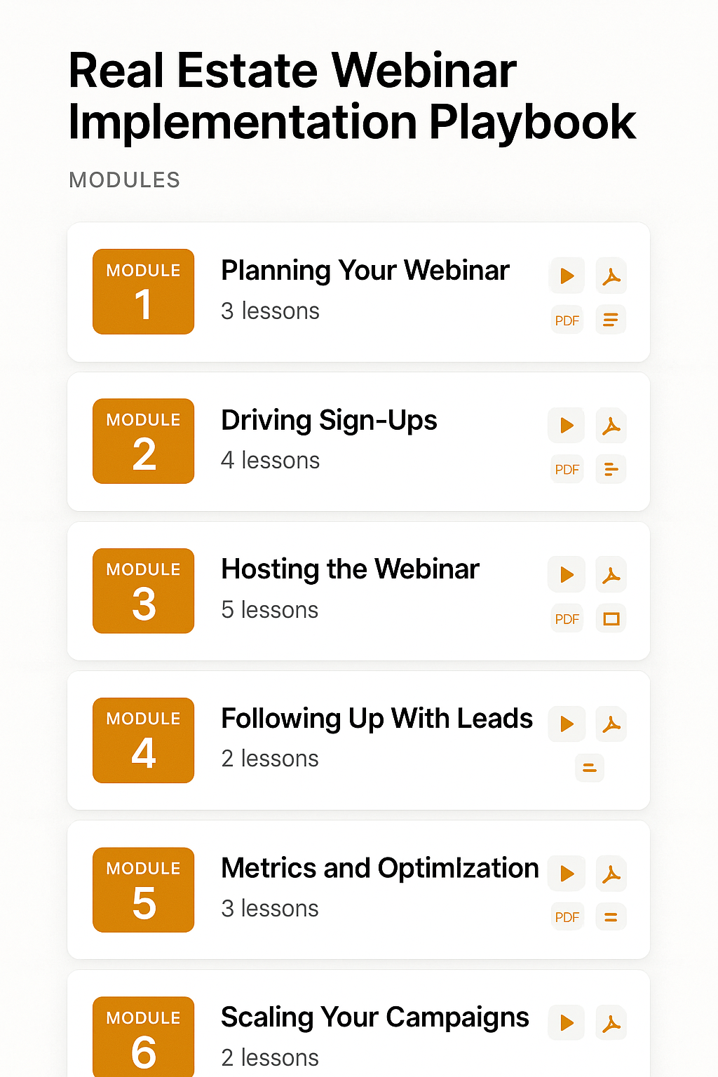 Webinar Implementation Playbook